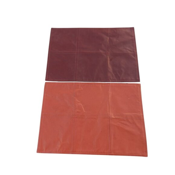 Boho Leather Patchwork Placemats Reversible 2 piece - Picture 3 of 9